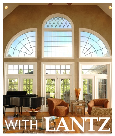 Living Room with French Doors & Windows